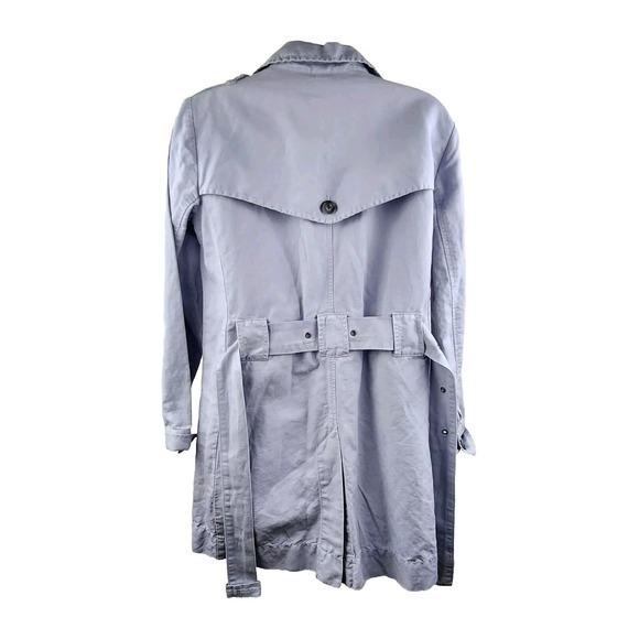 Cabi 5296 Coat Women XS Blue Tanner Trench Jacket Linen Blend Belted Button Down - Picture 2 of 9